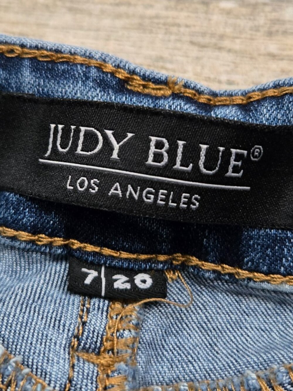Judy Blue High Rise Super Flare Bottom Star Jeans Womens Hippie Bell Bottom 7/28 - Picture 4 of 6